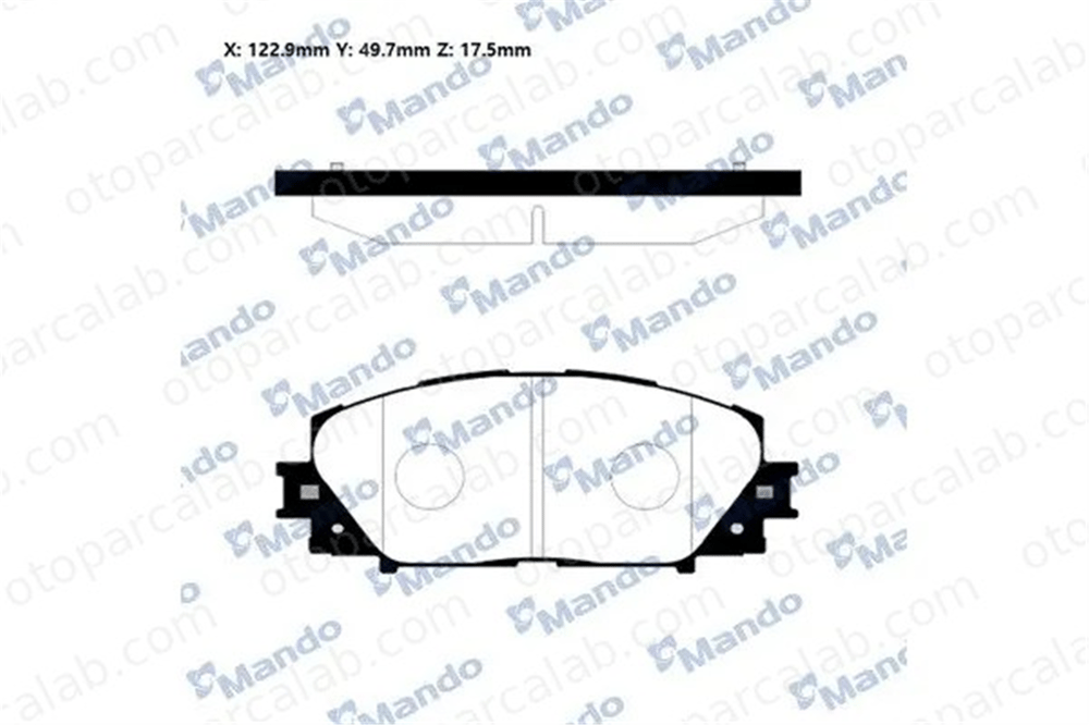 MANDO RMPT12NS Fren Disk Balata Ön TOYOTA YARIS YARIS / VIOS Sedan RMPT12NS 3501140G08