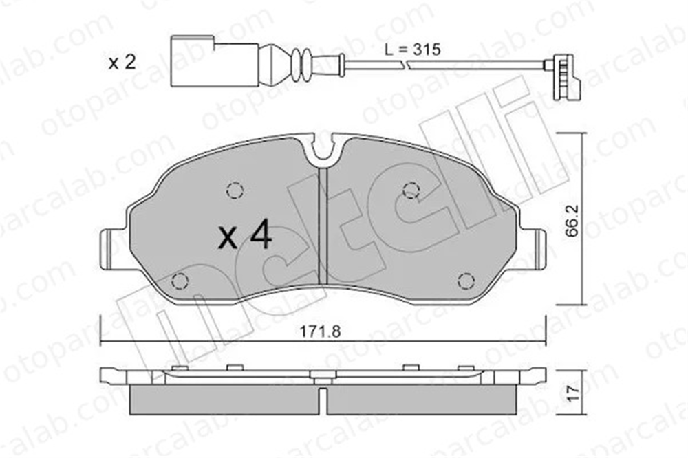 MARGO 2200019 Fren Disk Balata Ön FORD TRANSIT V363 Panelvan/Van TRANSIT V363 Platform şasi BK312K021AD BK3J2K021AA