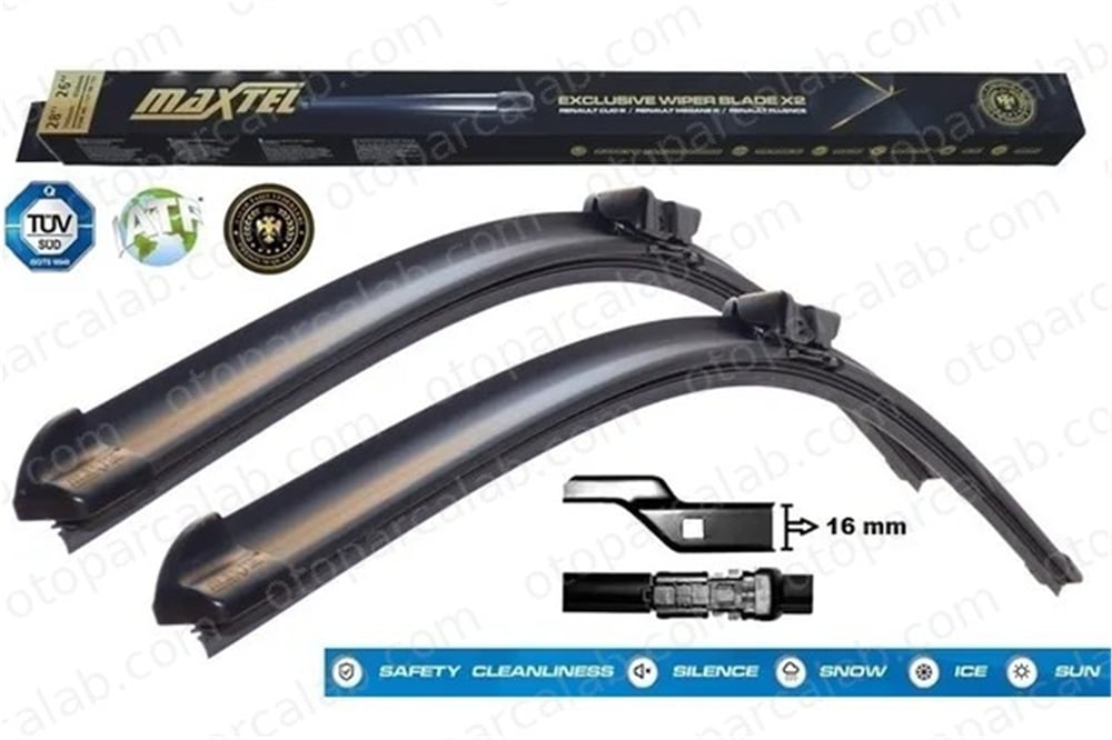 MAXTEL 12131474 Silecek Süpürgesi Ön Muz Tip 600/530 mm - 24/21 inç BMW 3 MERCEDES-BENZ C-SERISI 3397007682 8U1955426