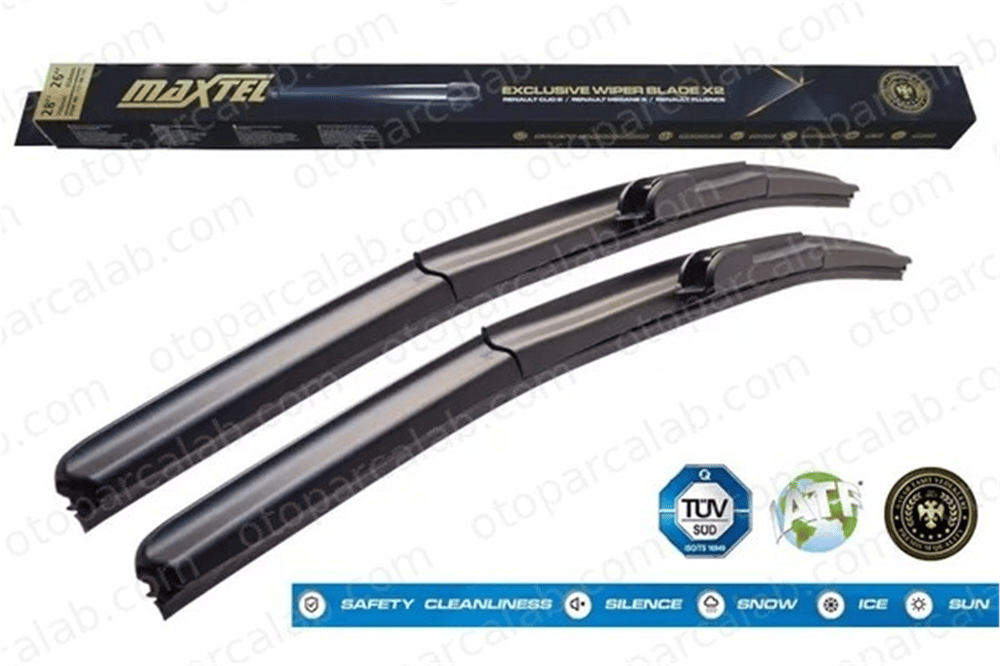 MAXTEL 12412801 Silecek Süpürgesi Ön Hybrid Tip FORD TRANSIT Platform şasi TRANSIT Panelvan/Van 76620SWAG11 76630SWAA01