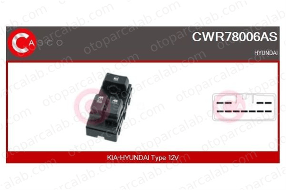 MCAR AN-1810 Cam Açma Düğmesi Ön Sol HYUNDAI H-1 Cargo H-1 Travel 935704H110