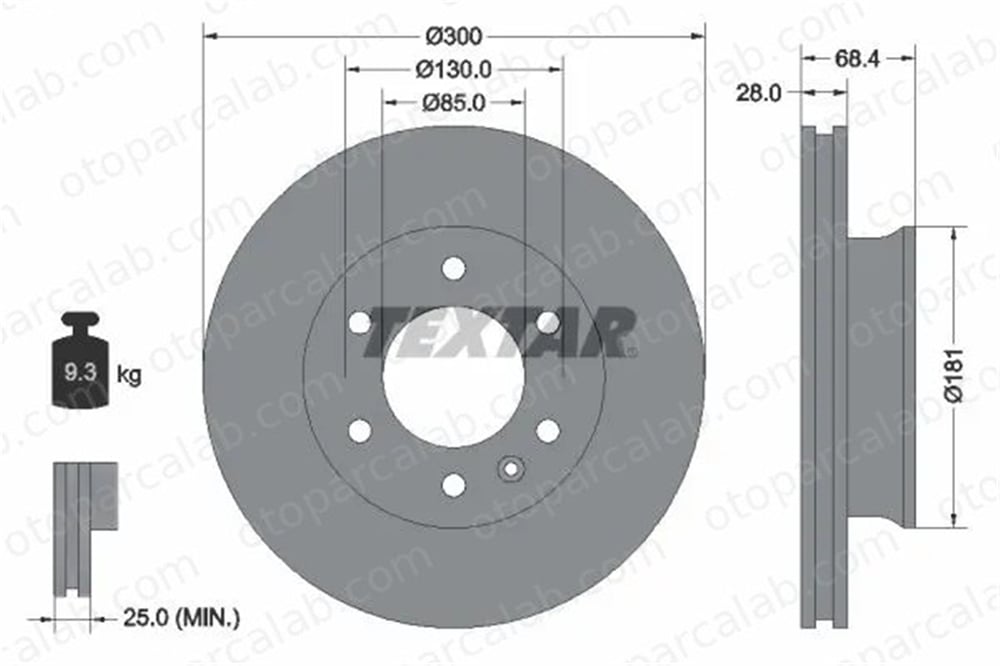 MERCEDES ORJINAL A907421010007 Fren Disk Ayna Ön Sağ ve Sol MERCEDES-BENZ SPRINTER 3,5-t Panelvan/Van SPRINTER 3,5-t Platform şasi A907421010007 2E0615301