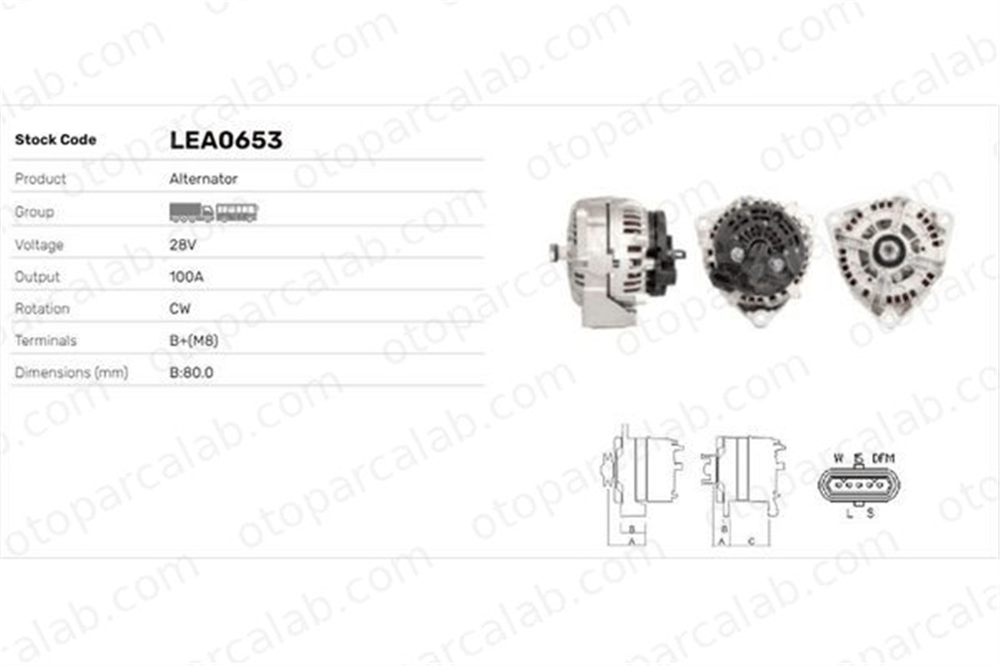 MGA 28146 Alternatör MERCEDES-BENZ AROCS ACTROS MP4 / MP5 121541002 1697024