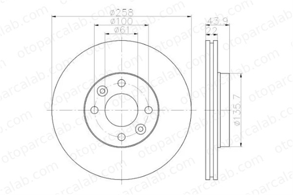 MGA 50413 Fren Disk Ayna Ön Sağ ve Sol RENAULT KANGOO / GRAND KANGOO II KANGOO Express 402061200R 4154200101