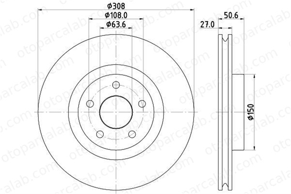 MGA 50592 Fren Disk Ayna Ön Sağ ve Sol FORD FOCUS IV FOCUS IV Turnier JX611125BEB 2305506