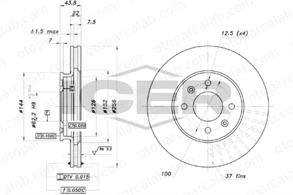 MGA 50678 Fren Disk Ayna Ön Sağ ve Sol HYUNDAI i20 II i20 II Coupe 51712C8000 51712F9000