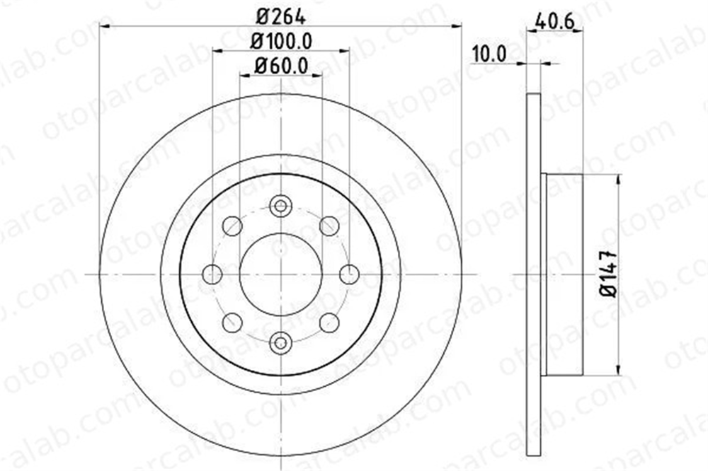 MGA 50691 Fren Disk Ayna Arka Sağ ve Sol FIAT PUNTO EVO PUNTO 55700593 55700592