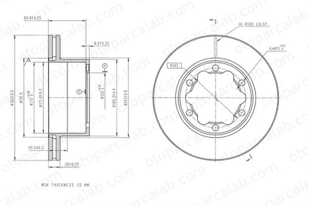 MGA 50742 Fren Disk Ayna Arka Sağ ve Sol VW CRAFTER Panelvan/Van MAN TGE Panelvan/Van 2N0615601A 65508030002