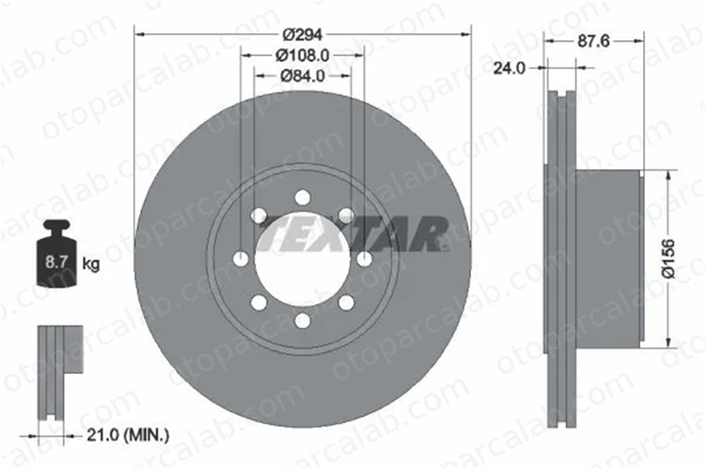 MGA 50749 Fren Disk Ayna Arka Sağ ve Sol IVECO DAILY IV Platform şasi DAILY IV Panelvan/Van 46393182 2996043