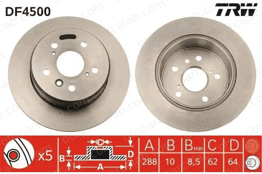 MGA 50877 Fren Disk Ayna Arka Sağ ve Sol TOYOTA CAMRY CAMRY Station wagon 4243133030 4243133050