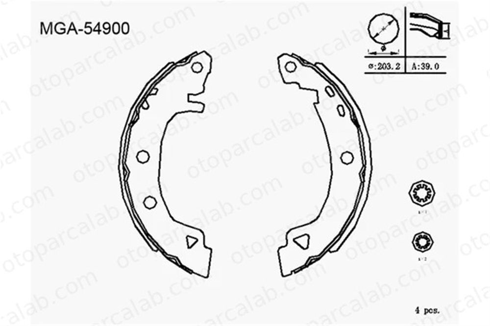 MGA 54900 Fren Pabuçlu Balata Arka ALFA ROMEO 33 33 Sportwagon 7701202919 60703319