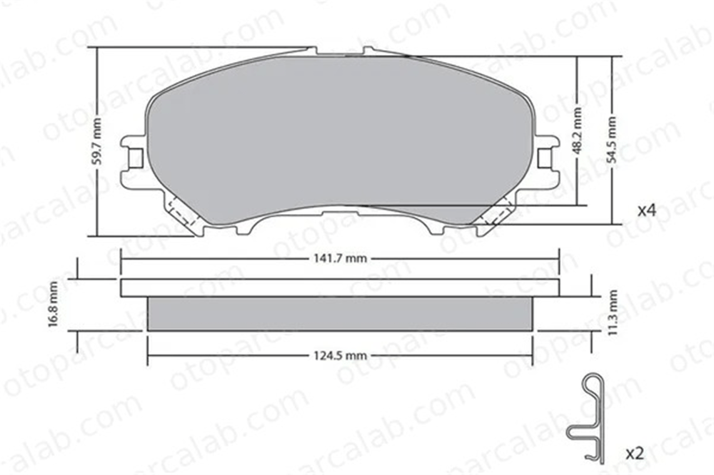 MGA 55703 Fren Disk Balata Ön NISSAN X-TRAIL III RENAULT KOLEOS II D10604CA0A 410604EA0A