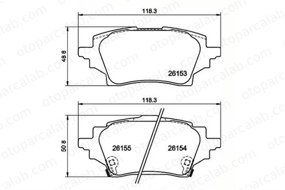 MGA 55729 Fren Disk Balata Arka TOYOTA C-HR COROLLA Hatchback 446602400 1M002628Z