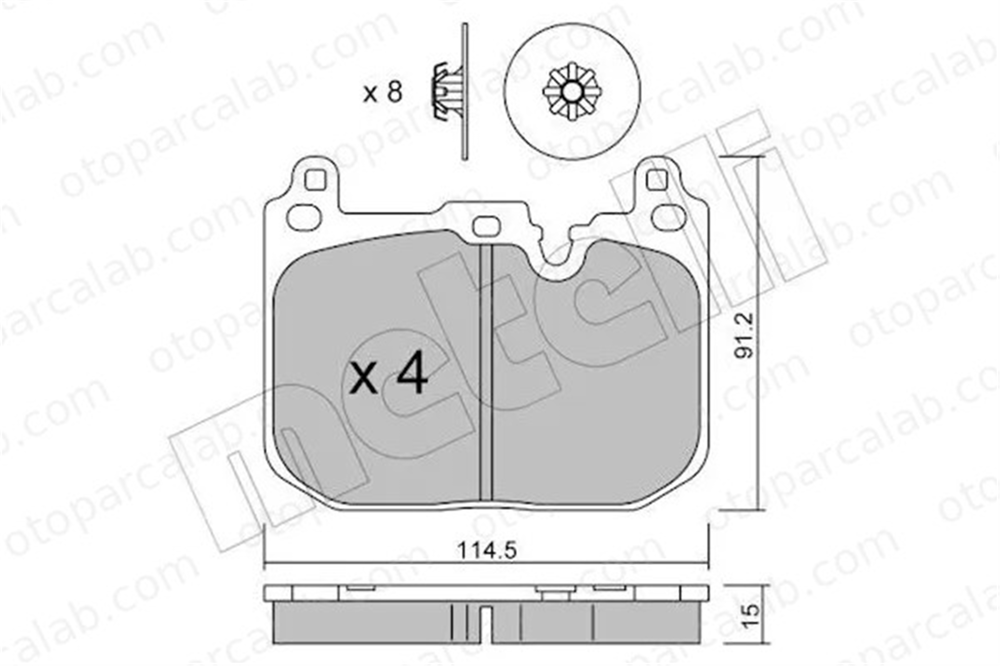 MGA 55834 Fren Disk Balata Ön MINI MINI MINI CLUBMAN 34106860020 34106884224
