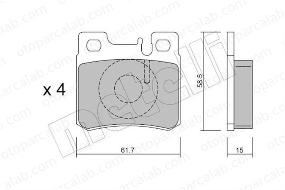 MGA 55854 Fren Disk Balata Arka MERCEDES-BENZ 124 T-Model E-SERISI T-Model A0014209520 14200220