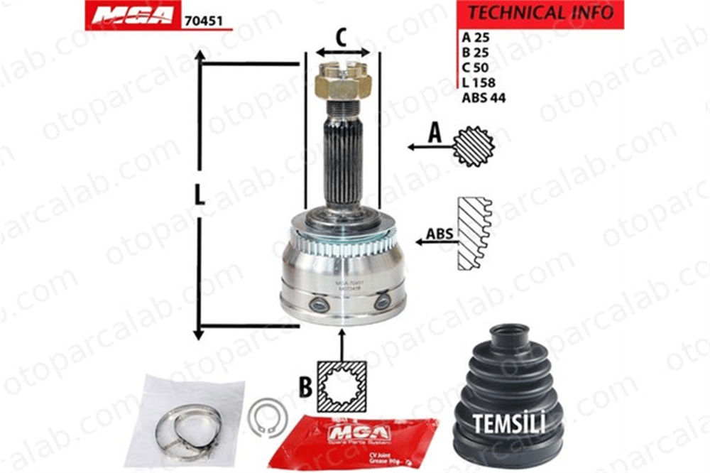 MGA 70451 Aks Kafası Ön Dış Sağ veya Sol HYUNDAI COUPE II ELANTRA III 4950017510 4950117510