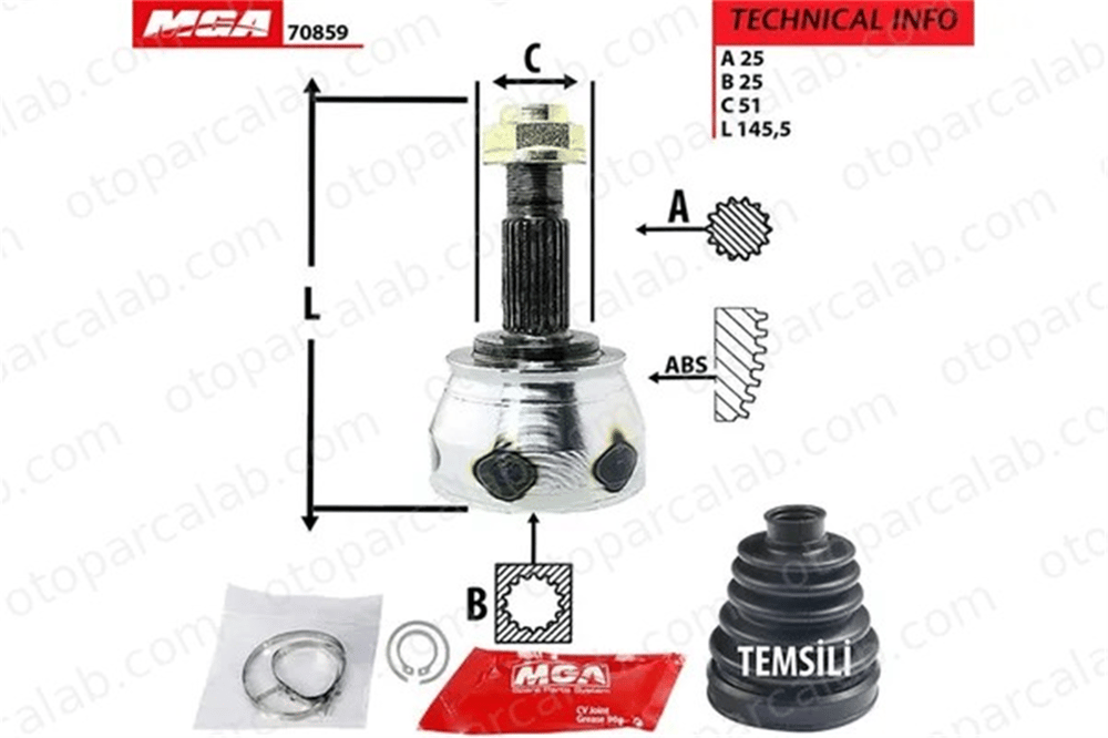MGA 70859 Aks Kafası Ön Dış Sağ veya Sol ALFA ROMEO MITO FIAT BRAVO II 46308629 46308463