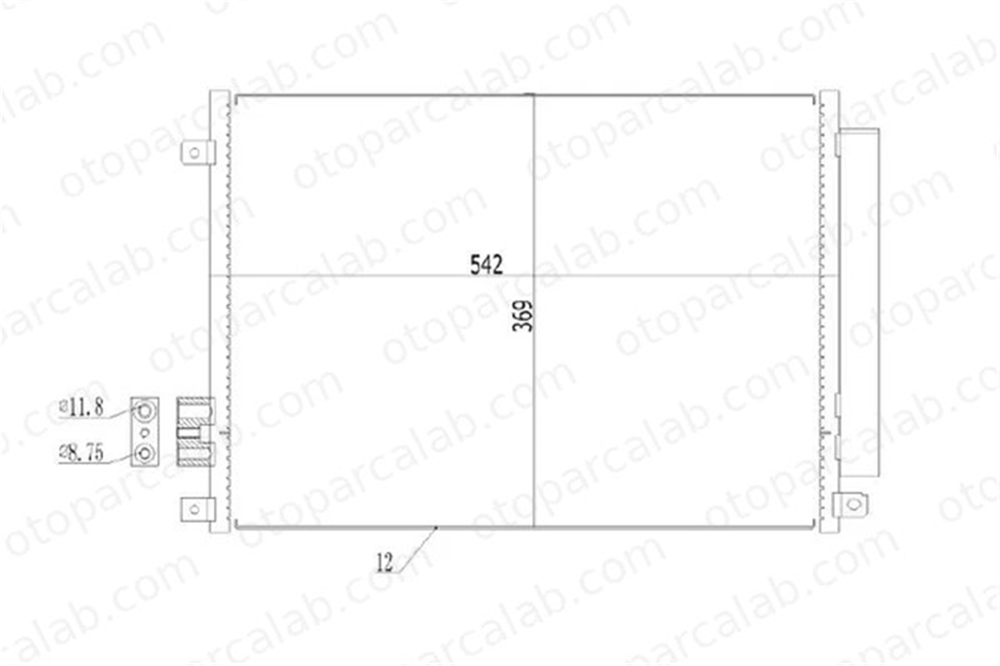 MGA 82302 Klima Radyatörü FIAT PANDA 500 51786211 51930033