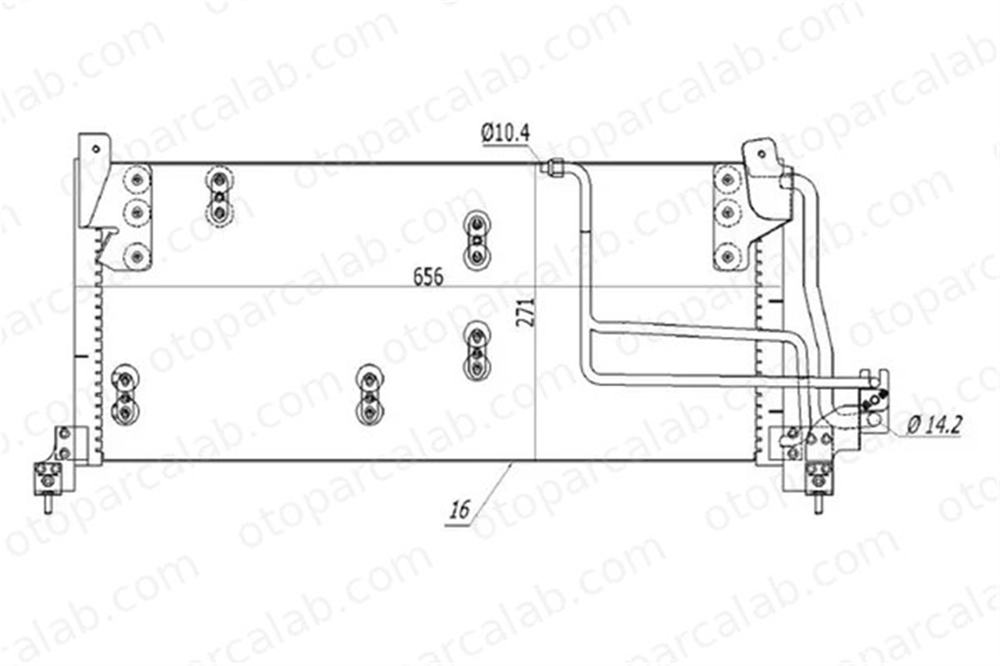 MGA 82448 Klima Radyatörü OPEL COMBO Kasa/büyük limuzin CORSA B 1618015 1618045