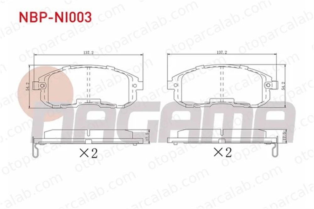 NAGAMA NBP-NI003 Fren Disk Balata Ön NISSAN JUKE SUZUKI SX4 10602Y090 410602Y990