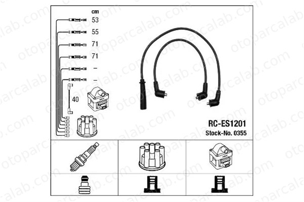NGK 0355 Buji Kablosu SUZUKI ALTO IV ALTO V 3370051G10000 3370082010