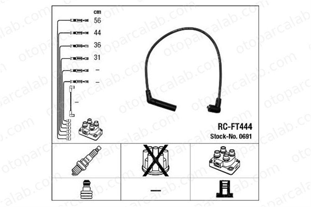 NGK 0691 Buji Kablosu HYUNDAI ACCENT I ACCENT Sedan 2750122B10 2750122B00