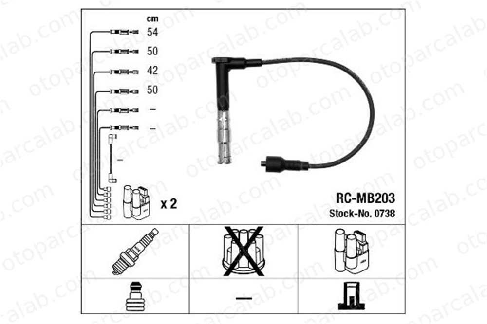 NGK 0738 Buji Kablosu MERCEDES-BENZ C-SERISI E-SERISI A1111500615 134775