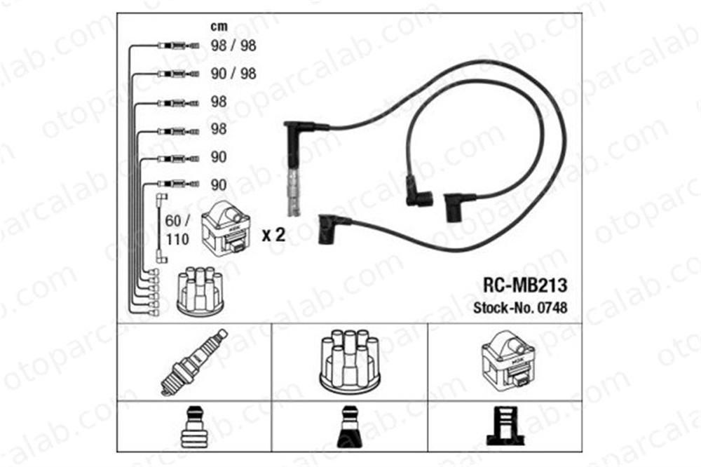 NGK 0748 Buji Kablosu MERCEDES-BENZ S-SERISI E-SERISI 0300890635