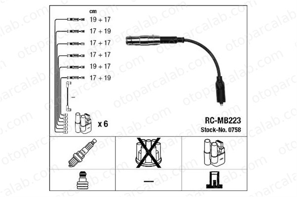 NGK 0758 Buji Kablosu MERCEDES-BENZ E-SERISI E-SERISI T-Model A1121500118 A1121500218
