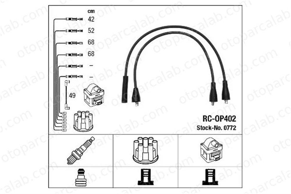 NGK 0772 Buji Kablosu OPEL ASCONA B MANTA B 1612436 90113025