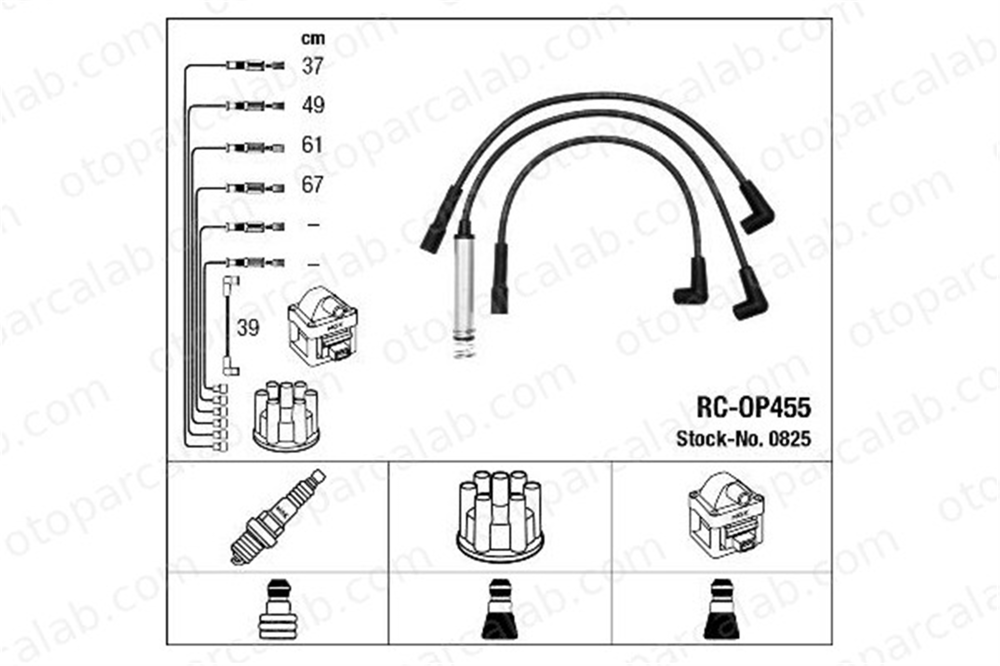 NGK 0825 Buji Kablosu OPEL ASCONA C ASCONA C Hatchback 90297423 90297570
