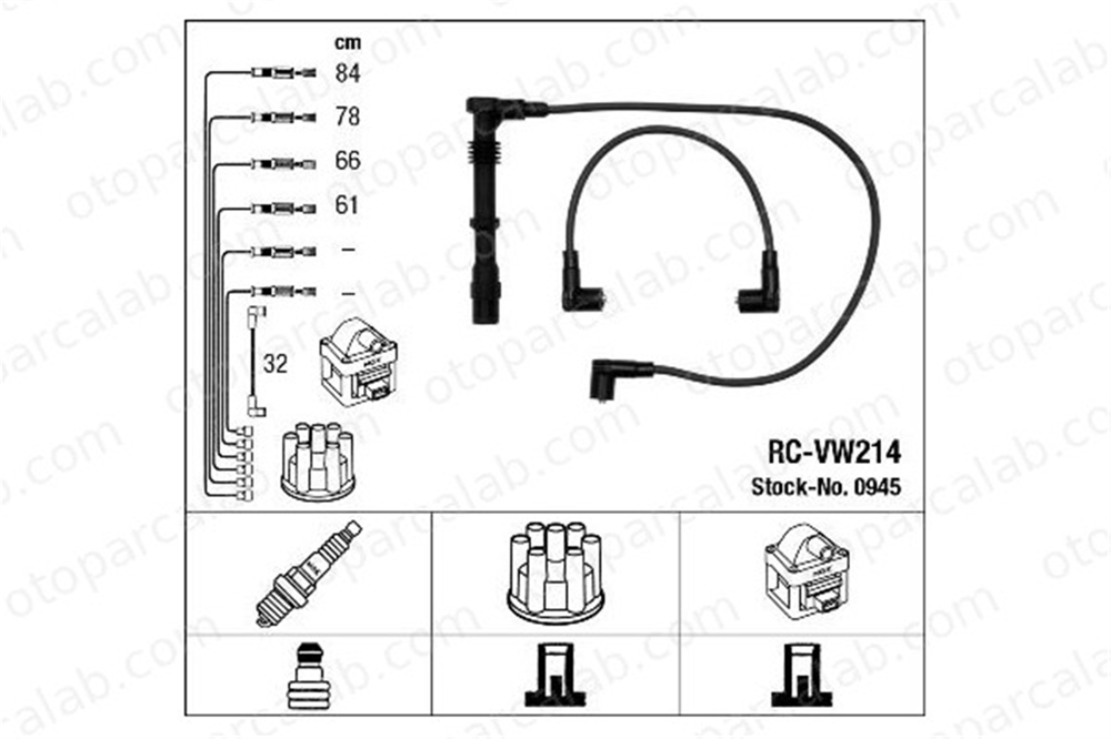 NGK 0945 Buji Kablosu SEAT TOLEDO I CORDOBA 37905409B 037 905 409 B