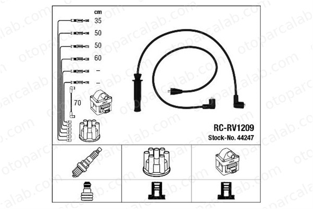 NGK 44247 Buji Kablosu ROVER 200 Coupe 200 II Hatchback 44247 GHT272