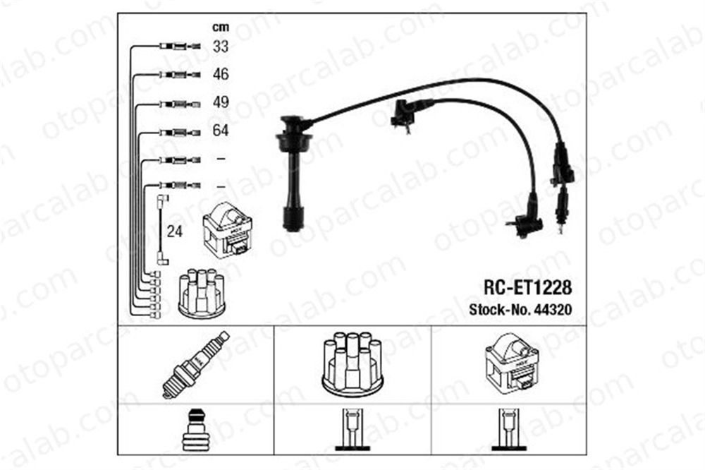 NGK 44320 Buji Kablosu TOYOTA CELICA Coupe CELICA Cabrio 44320 9091921525