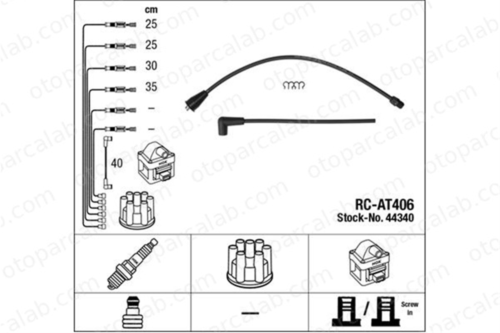 NGK 44340 Buji Kablosu MG MGB Cabrio MGB GT 44340