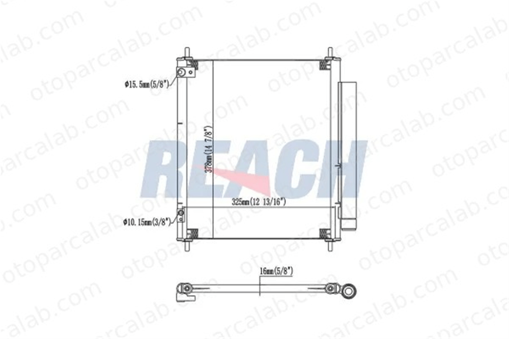 NRF 350326 Klima Radyatörü CITROËN C-ZERO MITSUBISHI i 6455HX 7812A019