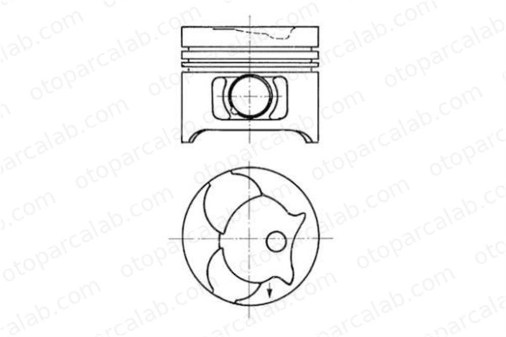 NURAL 87-70456-100 Piston (89.00MM-STD) NÜRAL 87-70456-100 MERCEDES-BENZ T1 Minibüs/Otobüs T1 Panelvan/Van A6010302517 6010302517