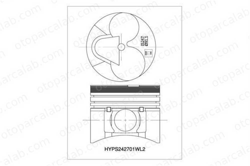NURAL 87-71175-STD Piston (91.10MM-STD) NÜRAL 87-71175-STD HYUNDAI H100 Panelvan/Van H100 Platform şasi 2341042701 2341042703