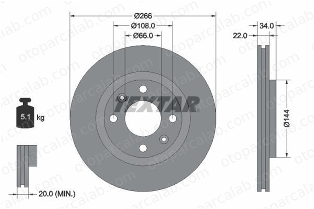 OPEL ORJINAL 3637225 Fren Disk Ayna Ön Sağ ve Sol PEUGEOT 208 I CITROËN BERLINGO / BERLINGO FIRST MPV 3637225 E169141