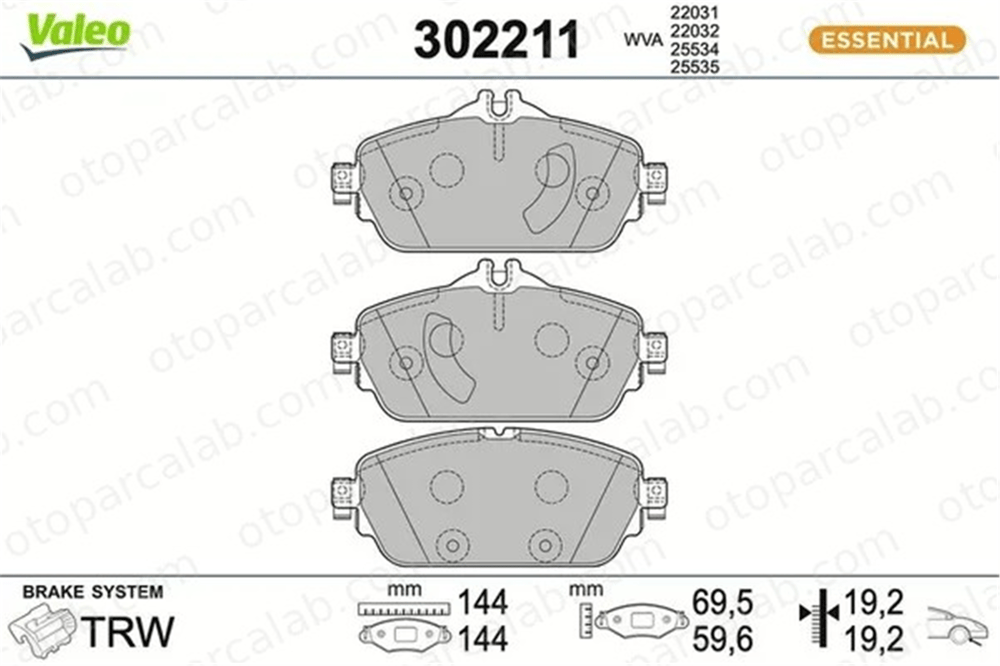 OPTIMAL BP-12652SD Fren Disk Balata Ön MERCEDES-BENZ C-SERISI CLA Coupe 84203720 A0004208700