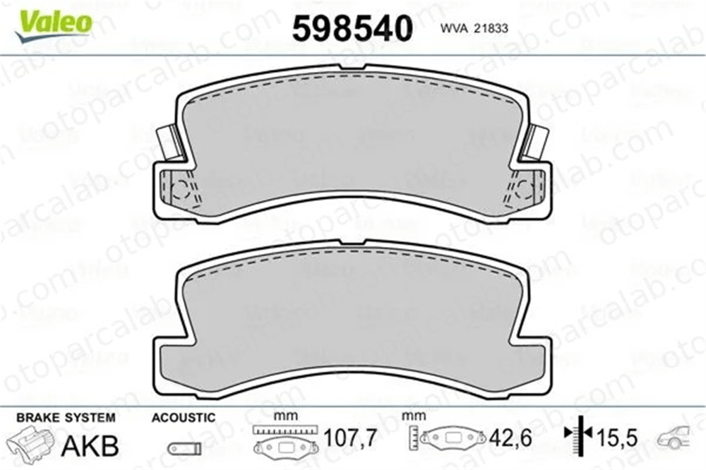 OPTIMAL BP-O9807 Fren Disk Balata Arka TOYOTA CAMRY CARINA E VI 446648050 446633050