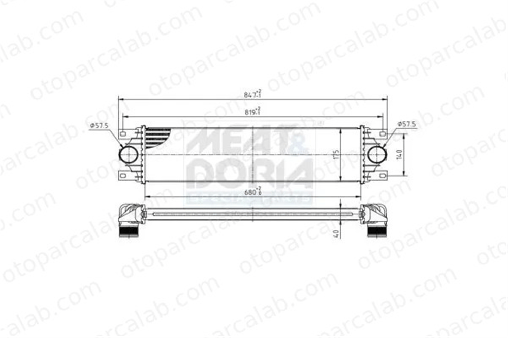 ORIS 1496-4835 Turbo Radyatörü ORİS 1496-4835 RENAULT MASTER II Panelvan/Van MASTER II Minibüs/Otobüs 7701043695 2141000QAA