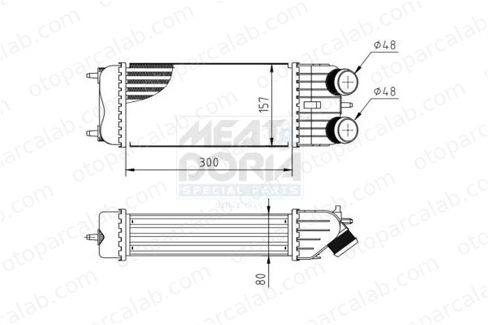 ORIS 1617-4835A Turbo Radyatörü ORİS 1617-4835A CITROËN C3 I C3 PICASSO 384J4 00000384J4
