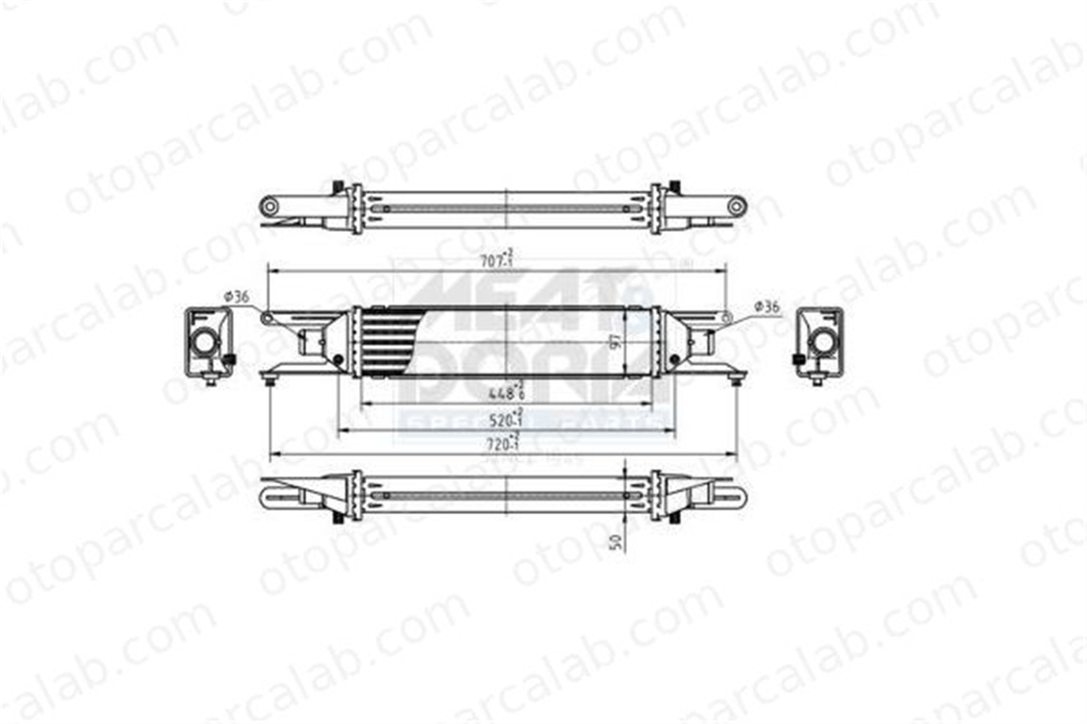 ORIS 1886-4835A Turbo Radyatörü ORİS 1886-4835A FIAT LINEA GRANDE PUNTO 51785221 51831832