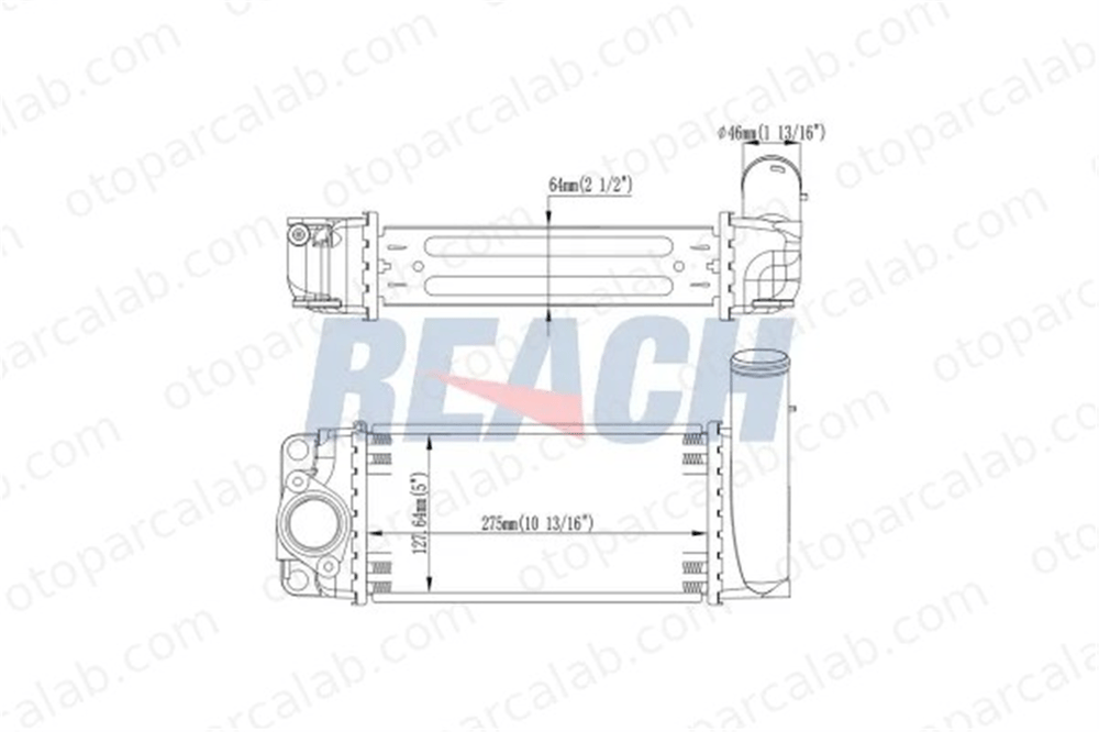 ORIS 200-4835 Turbo Radyatörü ORİS 200-4835 TOYOTA AURIS COROLLA Sedan 179000N040 179000N020