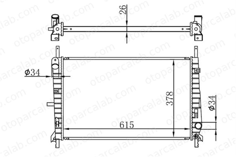 ORIS BFR078026 Su Radyatörü ORİS BFR078026 FORD MONDEO II MONDEO II Sedan 1029616 1006262