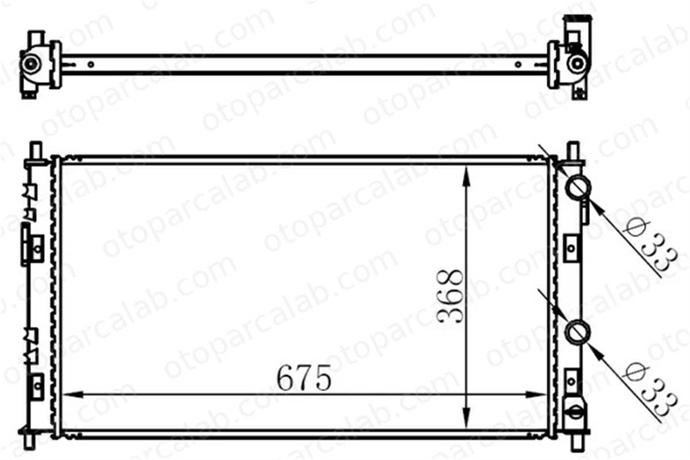 ORIS BGM095032 Su Radyatörü ORİS BGM095032 CHRYSLER SEBRING SEBRING Cabrio 5017619AA 5017620