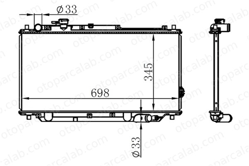ORIS BKI027016 Su Radyatörü ORİS BKI027016 VW GOLF VII AUDI A3 Sportback 5Q0121251GF 5Q0121251ED