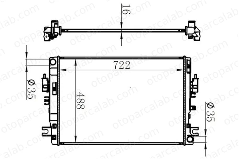 ORIS BNI423016 Su Radyatörü ORİS BNI423016 PEUGEOT 504 504 Break 17700 77E10