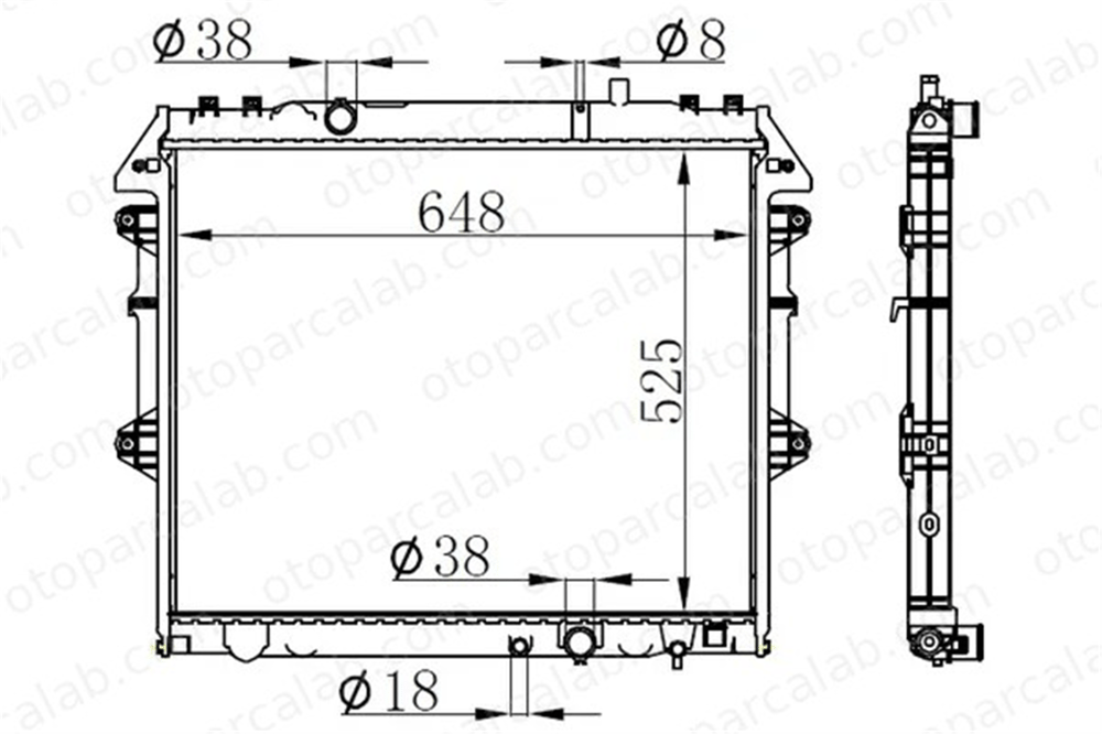 ORIS BTO307026 Su Radyatörü ORİS BTO307026 HYUNDAI i20 I 253101J050 253101J500